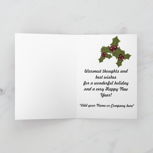 Vintage Weihnachtsfeier Einladung (Innenseite)