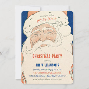 Vintage-Weihnachtsfeier-Einladung mit Weihnachtsma Einladung