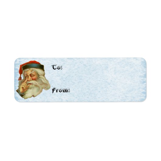 Vintage Weihnachtsfeier Geschenkmarke (Vorne)