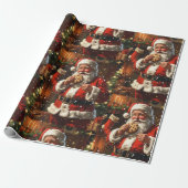 Vintage Weihnachtsfeier Geschenkpapier (Ungerollt)