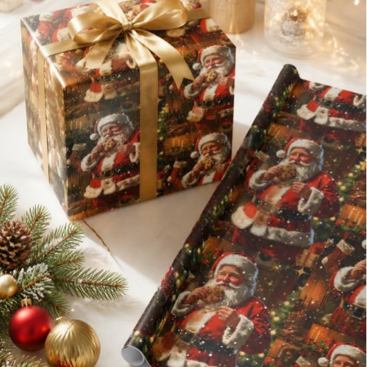 Vintage Weihnachtsfeier Geschenkpapier