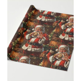 Vintage Weihnachtsfeier Geschenkpapier