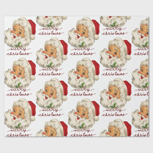 Vintage Weihnachtsfeier Geschenkpapier (Flach)