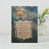 Vintage Weihnachtsfeier Grüße Feiertagskarte (Stehend Vorderseite)