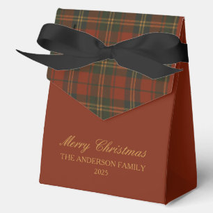 Vintage-Weihnachtsfeier-Kariert-Klassisches Famili Geschenkschachtel