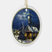 Vintage Weihnachtsfeier Keramik Ornament (Rechts)