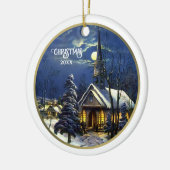 Vintage Weihnachtsfeier Keramik Ornament (Links)