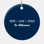 Vintage Weihnachtsfeier Keramik Ornament (Hinten)