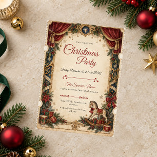 Vintage-Weihnachtsfeier mit Musik Einladung