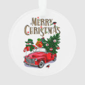 Vintage Weihnachtsfeier Ornament (Rückseite)