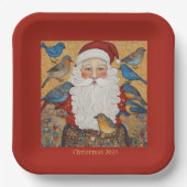 Vintage Weihnachtsfeier Pappteller (Vorderseite)