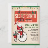 Vintage Weihnachtsfeier Party Einladung (Vorderseite)