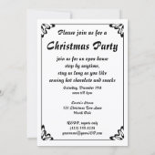 Vintage Weihnachtsfeier Party Einladung (Rückseite)