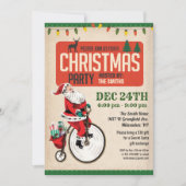 Vintage Weihnachtsfeier Party Einladung (Vorderseite)