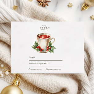 Vintage Weihnachtsfeier RSVP Karte