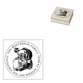 Vintage Weihnachtsfeier Rücksendeadresse Gummistempel (Stempel)