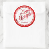 Vintage Weihnachtsfeier Runder Aufkleber (Tasche)