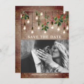 Vintage Weihnachtsfeier Save The Date (Vorne/Hinten)