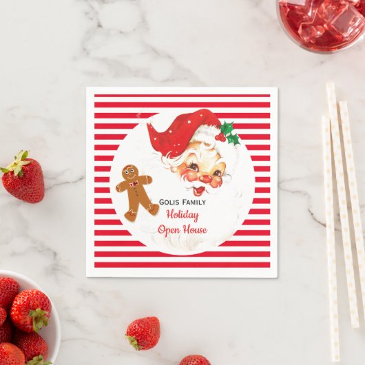 Vintage Weihnachtsfeier Serviette (Beispiel)