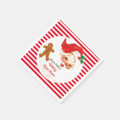 Vintage Weihnachtsfeier Serviette (Ecke)
