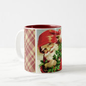 Vintage Weihnachtsfeier Tasse (Vorderseite Links)