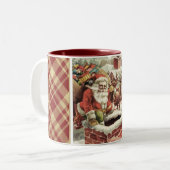 Vintage Weihnachtsfeier Tasse (Vorderseite Links)