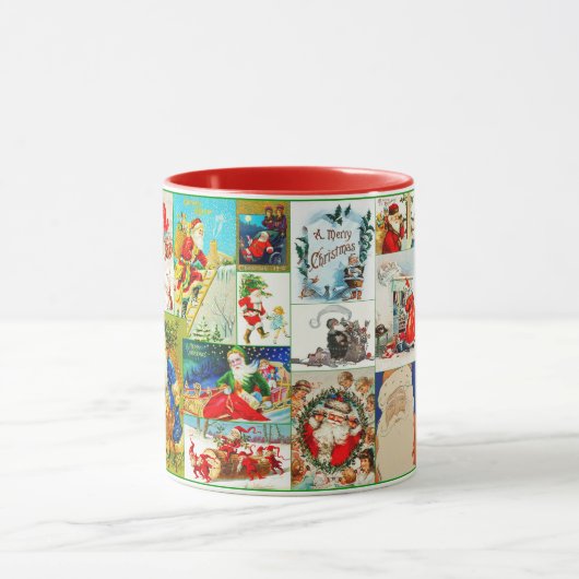 Vintage Weihnachtsfeier Tasse (Zentrum)