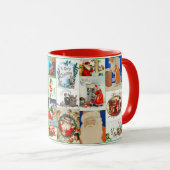Vintage Weihnachtsfeier Tasse (VorderseiteRechts)