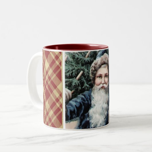 Vintage Weihnachtsfeier Tasse (Vorderseite Links)