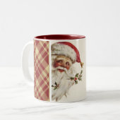 Vintage Weihnachtsfeier Tasse (Vorderseite Links)