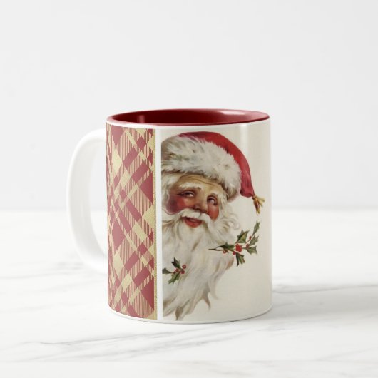 Vintage Weihnachtsfeier Tasse (Vorderseite Links)