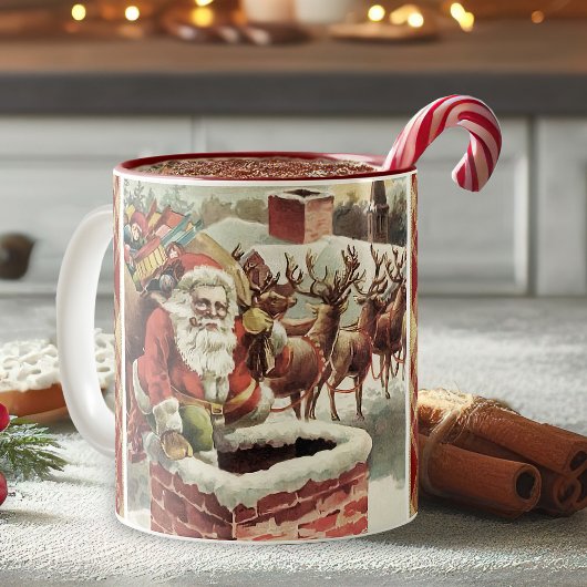 Vintage Weihnachtsfeier Tasse
