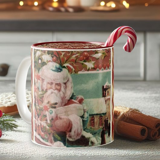 Vintage Weihnachtsfeier Tasse