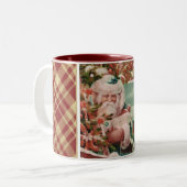 Vintage Weihnachtsfeier Tasse (Vorderseite Links)