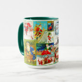 Vintage Weihnachtsfeier Tasse (Vorderseite Links)