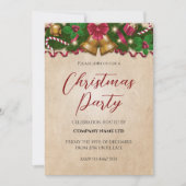 Vintage Weihnachtsfeierlichkeiten Einladung (Vorderseite)