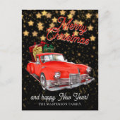 Vintage Weihnachtsfeierlichkeiten Postkarte (Vorderseite)