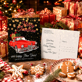 Vintage Weihnachtsfeierlichkeiten Postkarte