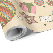 Vintage Weihnachtsfeiern Geschenkpapier (Rolleneckpunkt)