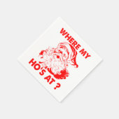 Vintage Weihnachtsfeiern | Wo ist mein Ho? Serviette (Ecke)