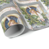 Vintage Weihnachtsfeiertag Angel Party Packung Geschenkpapier (Rolleneckpunkt)