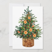 Vintage Weihnachtsfeiertag Einladung (Rückseite)