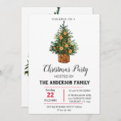Vintage Weihnachtsfeiertag Einladung (Vorne/Hinten)