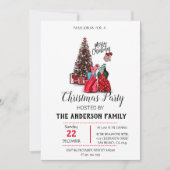 Vintage Weihnachtsfeiertag Einladung (Vorderseite)