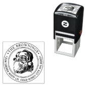 Vintage Weihnachtsfeiertagadresse Permastempel (Beispiel)