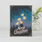 Vintage Weihnachtsfeiertage C Feiertagskarte (Stehend Vorderseite)