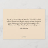 Vintage Weihnachtsfeiertage Feiertagskarte (Rückseite)