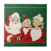 Vintage Weihnachtsfeiertage Fliese (Vorderseite)