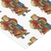 Vintage Weihnachtsfeiertage im alten Stil Tischdecke (Schrägansicht)