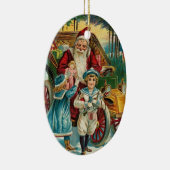 Vintage Weihnachtsfeiertage Keramik Ornament (Rechts)